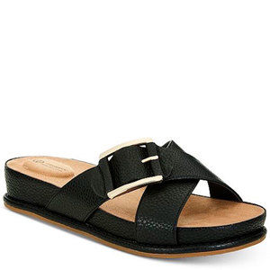 Giani Bernini Women Balii Slide-On Memory Foam Wedge Sandals Black 9M